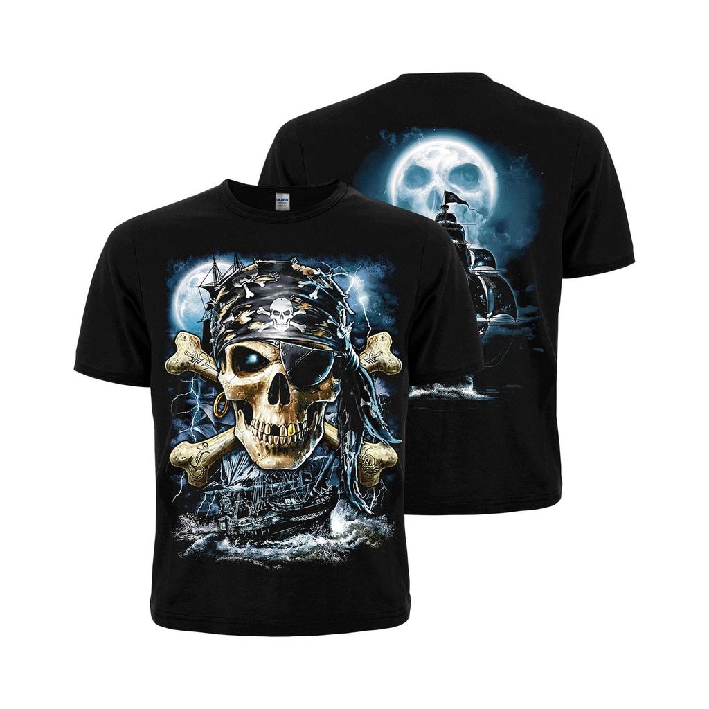 Jolly Roger T-Shirt: Pirate Skull & Ghost Ship, Rebellious Fashion