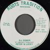7-дюймовая пластинка PETER RANKING & GENERAL LUCKY - D.J. Power NONE Roots Tradition 1993 Ямайка Регги, Ска и Даб Б/У