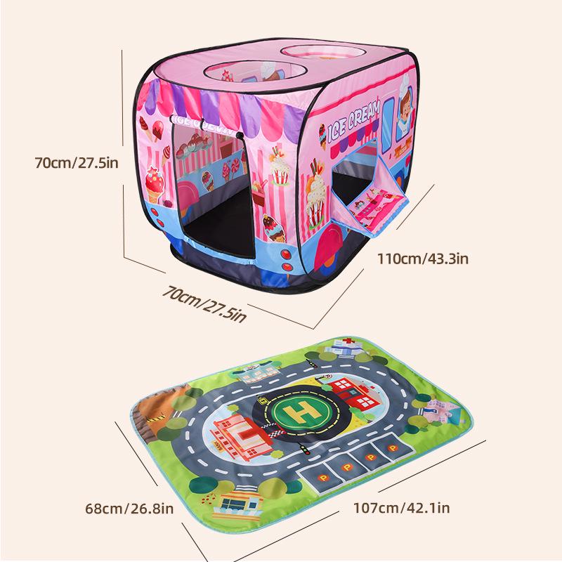 Free Shipping: Foldable Kids' Car Tent and Ball Pool for Indoor Play
