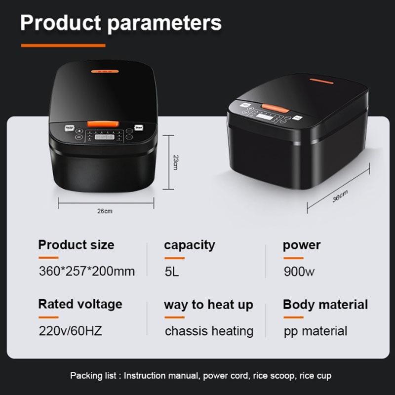 5L Multi-Function Smart Rice Cooker for Southeast Asia and Africa