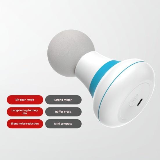 Ручной массажер для тела, ударный массажер для глубоких тканей, мышцы с 6 скоростями, перезаряжаемый от USB, портативный электрический массажер для мышц