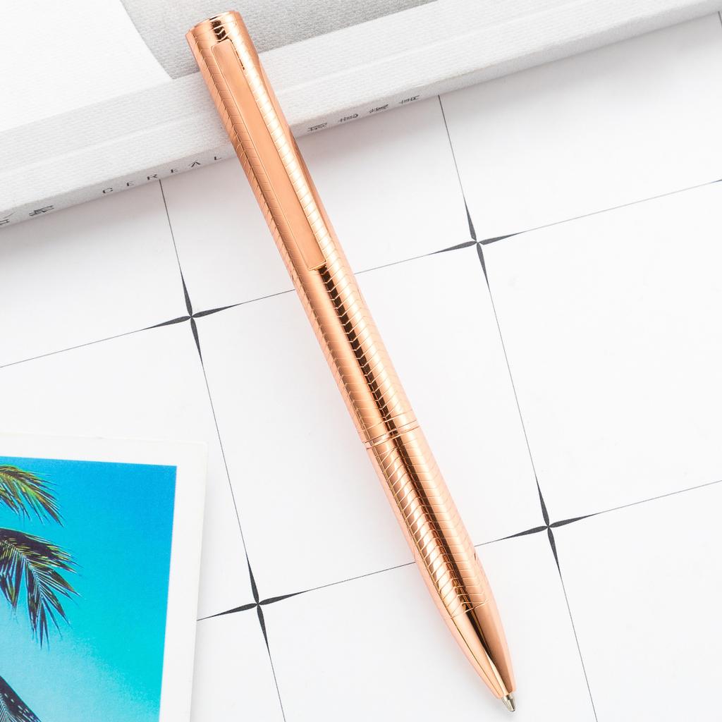 1 шт., креативная разноцветная шариковая ручка, деловые металлические офисные поворотные ручки, школьные канцелярские принадлежности, офисные принадлежности