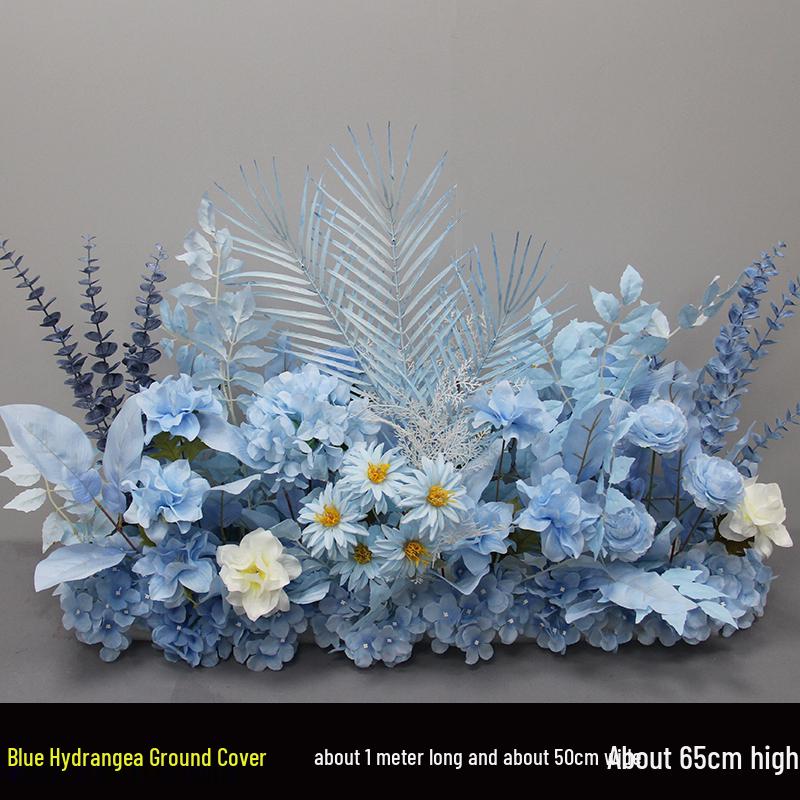 Wedding Aisle Floral Arrangement: Artificial Flower Basket & Row Decoration