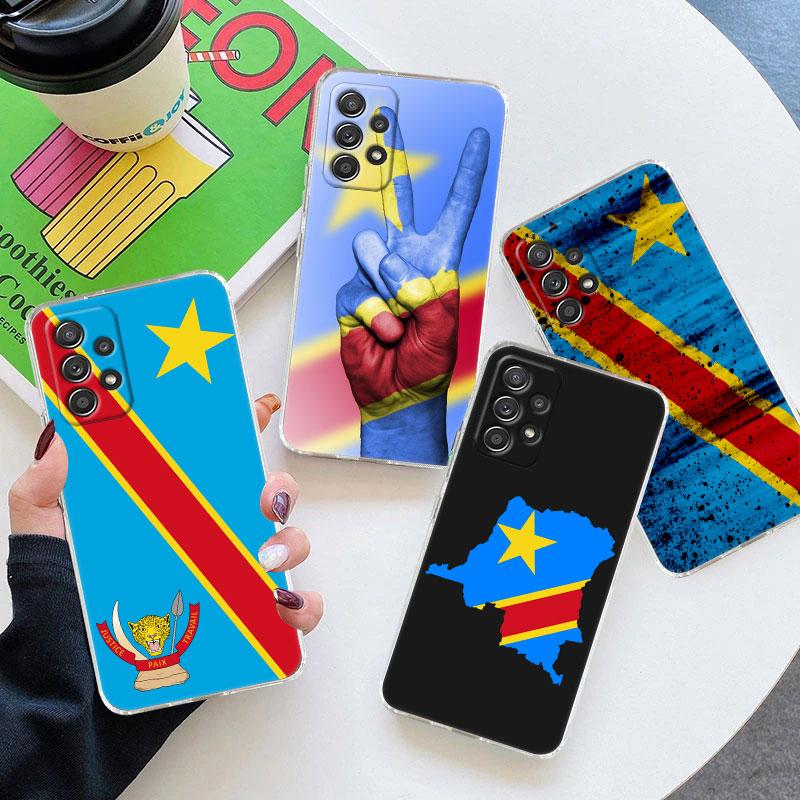 Чехол для телефона Флаг Демократической Республики Конго Для Samsung Galaxy A56 A57 A37 A55 A54 A36 A35 A26 A25 A16 A17 A07 A52 A73 A21s