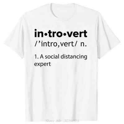 Humor Quotes Fitness Neutral Round Neck High Quality Tshirt Humor Introvert Joke Introvert Cotton Tshirt Genderless Top