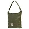 Vera Pelle Bolsa Anthracite Leather Shoulder Bag