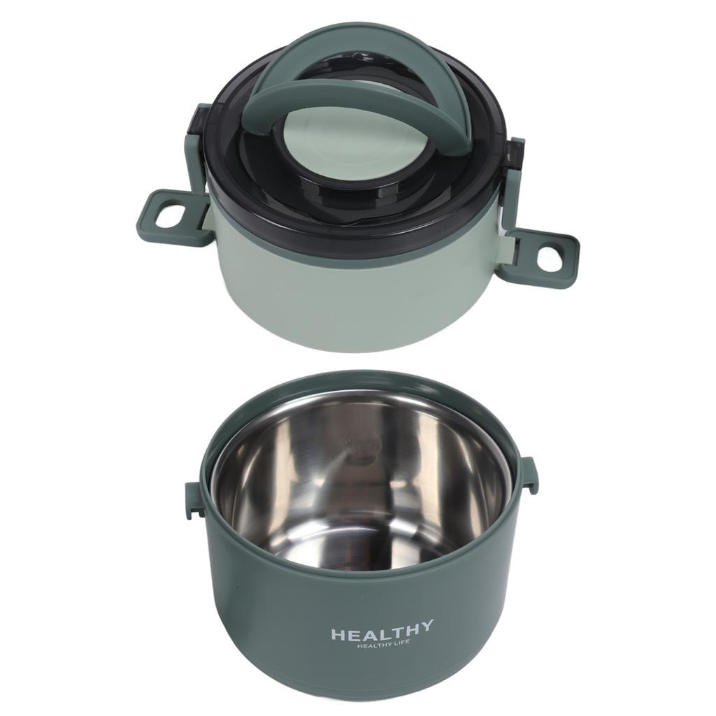 Термоконтейнер для ланча 2200 мл, трехслойный, съемный, портативный, из нержавеющей стали 304