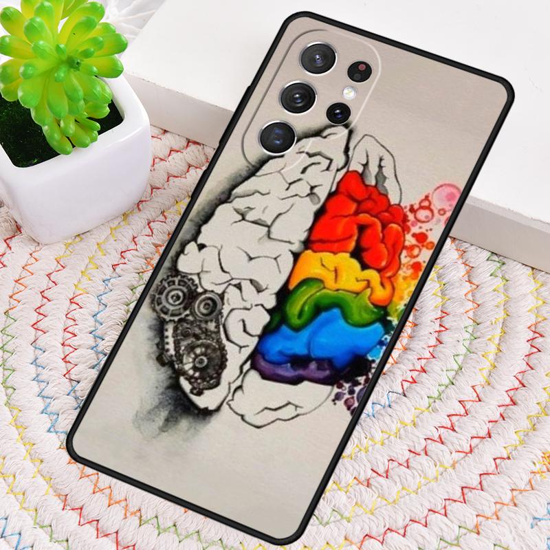 Силиконовый чехол для телефона с рисунком человеческого мозга для Samsung Galaxy note 10 pro S26 S25 S24 S23 S22 S21 Plus S25Ultra Capa Cover