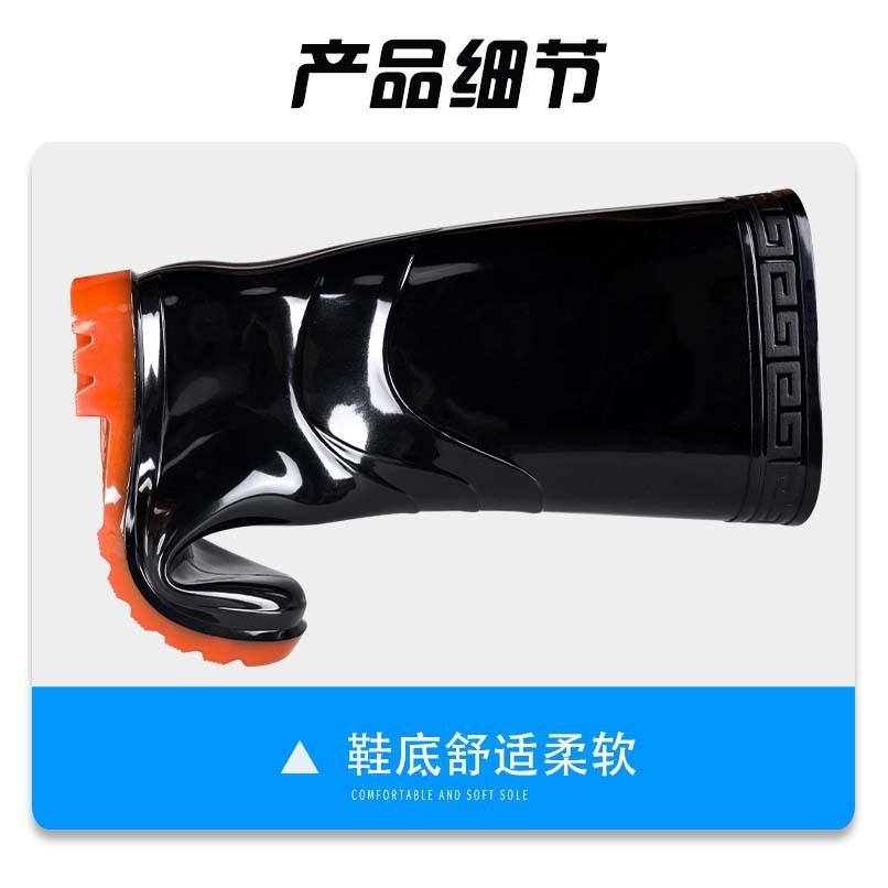 Water Shoes Labor Insurance Rubber Non-slip and Wear-resistant Waterproof Black Low Medium and High Tube Men, Rain Boots, Rain Shoes
