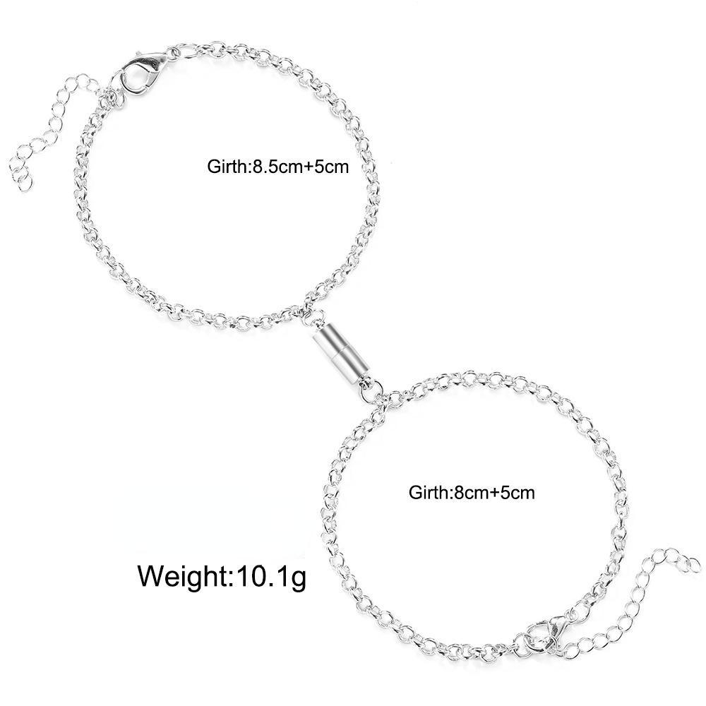 Браслет для пары с концентрическим замком, магнитный браслет «Любовь», подарок на День святого Валентина