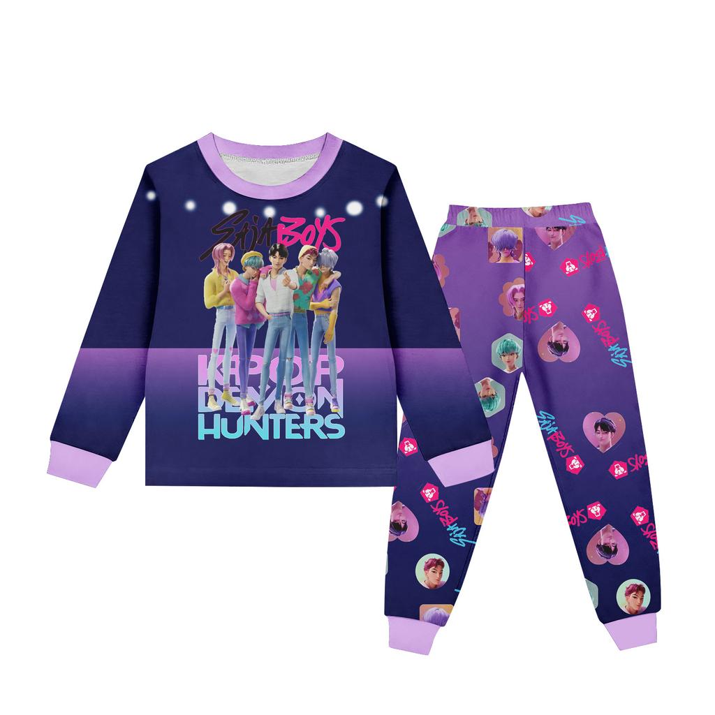 Children's Round Neck Long Sleeve Cartoon Suit