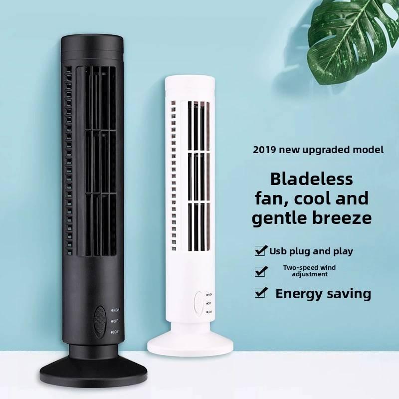 Mini Tower Fan With Eye Caring Led Light And Power For Students