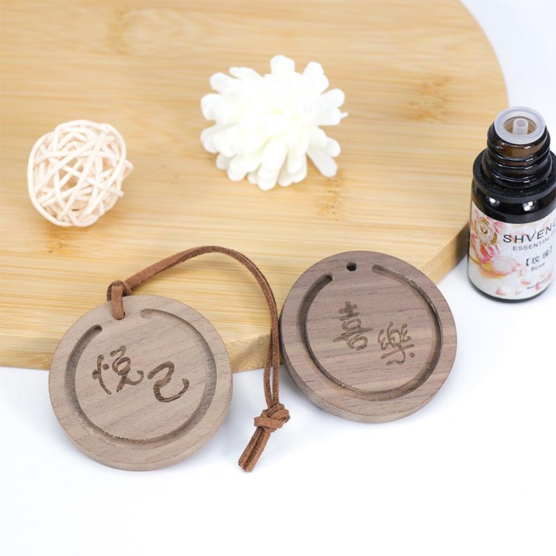 Круговой ароматерапевтический деревянный автомобильный освежитель воздуха, диффузор эфирных масел, впитывающий духи, таблетки из бука, удаление запаха из салона автомобиля