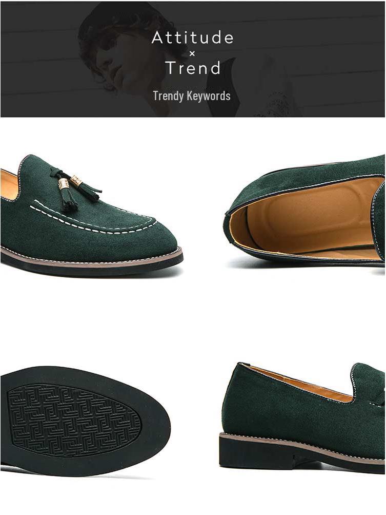 Мужские лоферы из матовой кожи с острым носком в британском стиле: Повседневные туфли для вождения без застежек