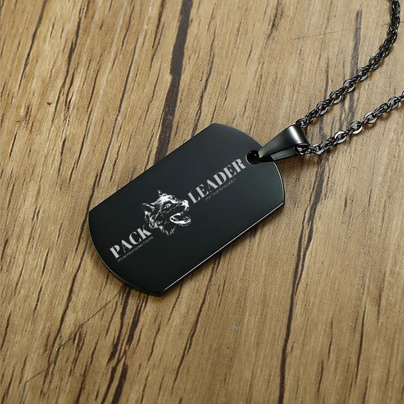 Minimalist Stainless Steel Dog Tag Pendant Necklace Customize Name Dad To My Son Personalized Family BFF
