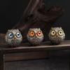 Lucky Owl Owl Mini Statue Realistic Owl Ornament Creative Owl Figurine Beads  Desktop Decoration