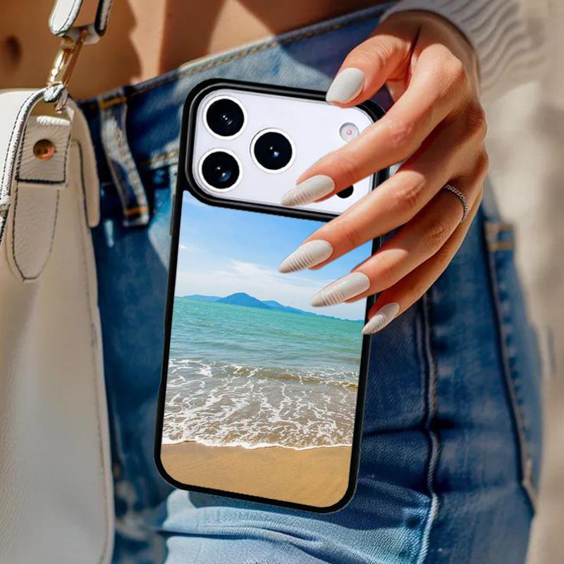 Летний пляж Океанские волны Чехол для телефона Для iPhone 17 Air 14 15 13 12 Max Чехол Для Apple 16e 11 Pro Max Plus Coque