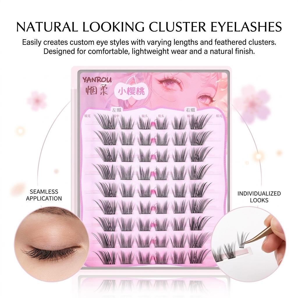 9-12mm Eye False Eyelashes with Soft Fiber Material For Women