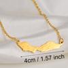 Anniyo 4CM Curacao Map & Village Name Pendant Chain Necklaces Charm Stainless Steel Gold Color Silver Color Jewellery @230421