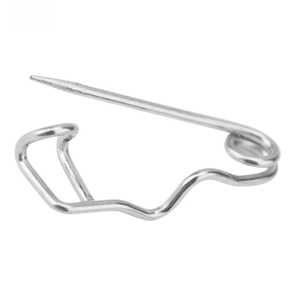 100Pcs Metal Steel Wire Safety Pins Silver Locking Pin Clasps Sturdy S-Shaped Pins  For Quilting