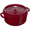 Staub Французская эмалированная чугунная круглая кокотница