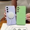 Модный красочный силиконовый магнитный чехол для телефона для Samsung Galaxy A57 A37 A27 A17 A07 A56 A16 A36 A26 A55 A35 A15 Беспроводная зарядка Защитная крышка для камеры