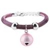 Japanese Style Pets Necklace Nylon Accessory Kitten Supply Cat Bell Collar W  Extension Chain