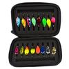 Sequins Fishing Lures Set with Storage Bag Compact Design Portable Metal Spoon Spinner Kit Freshwater Artificial Baits Fishing Tackle