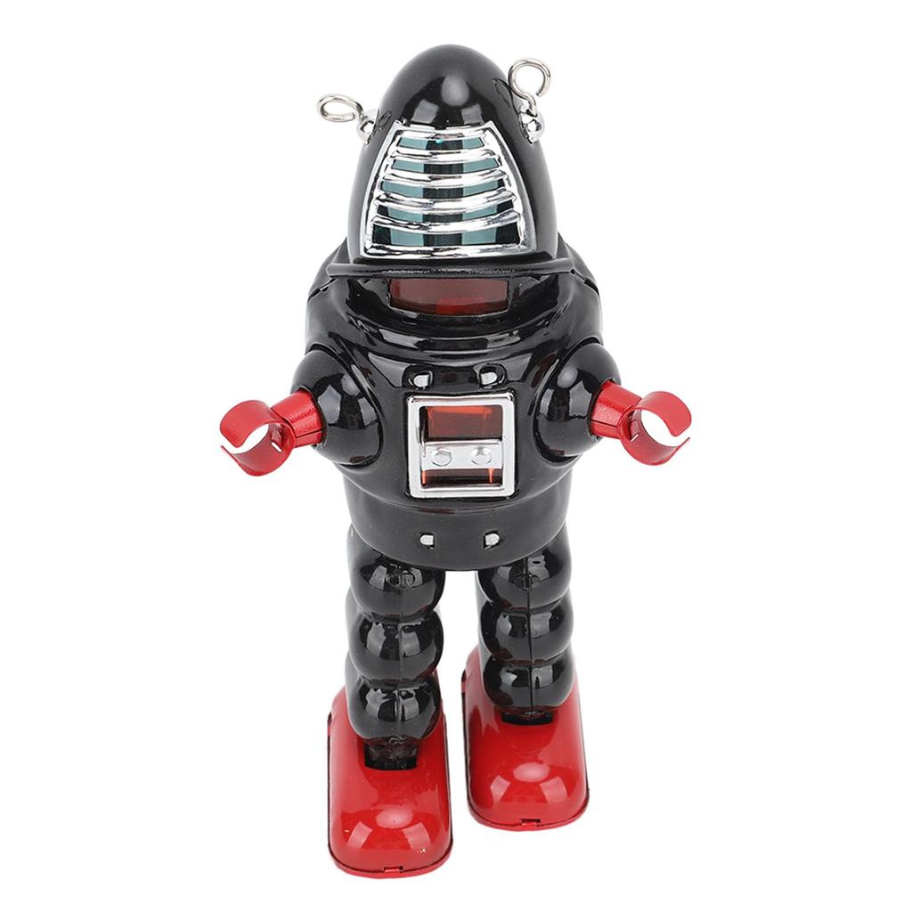 Walking Robot Walking Figure Metal Fencing Holiday Clockwork Toy, Toy, Robot, Collectible, Birthday, Gift, (Black)