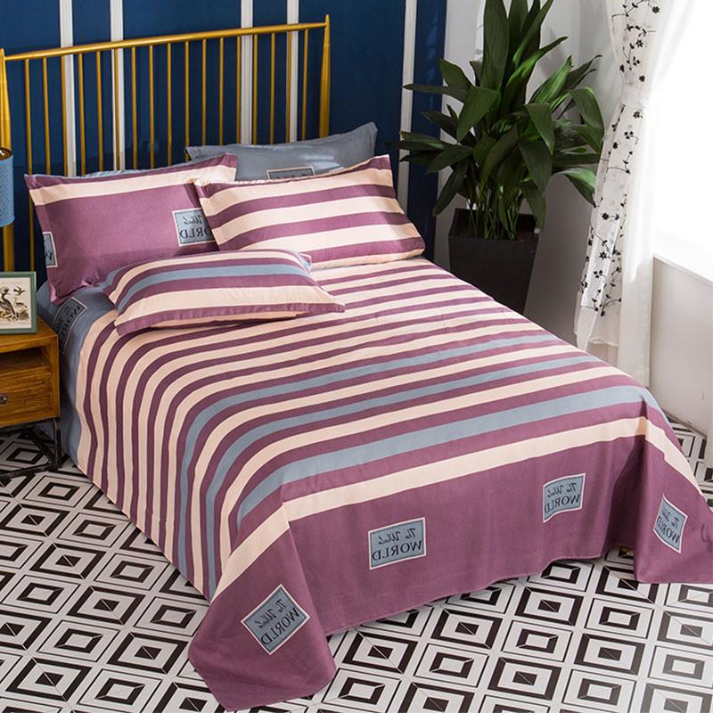 Cartoon Flannel Bed Sheet - Double or Single Size, Perfect for Dorms, In Stock