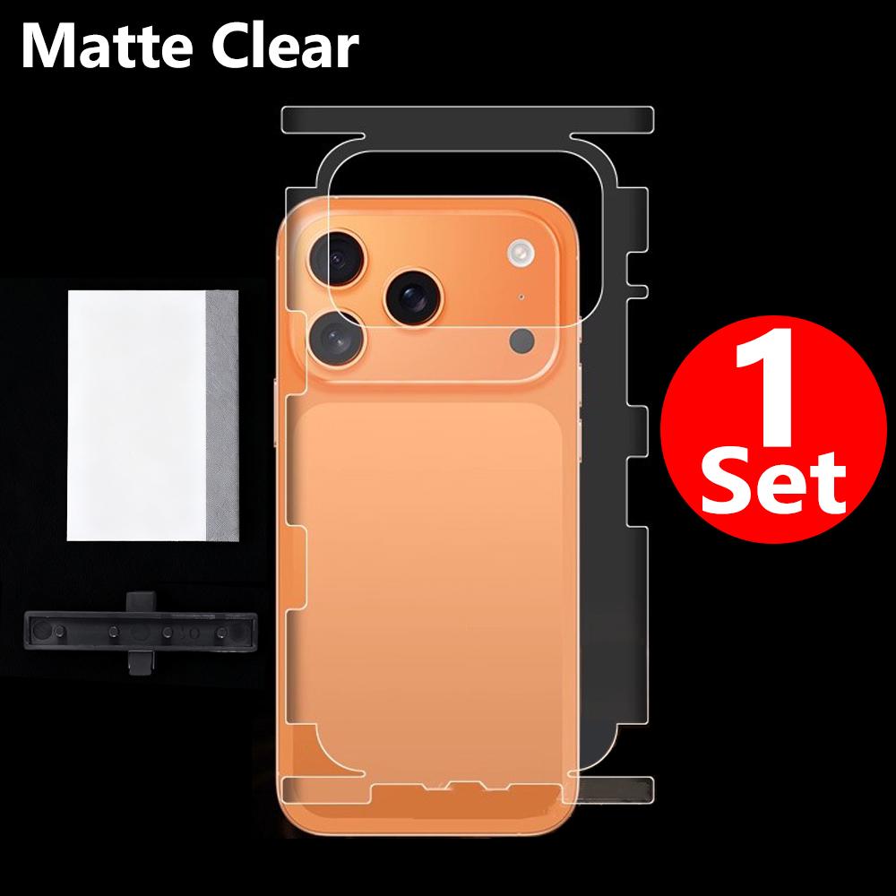 Мягкие ТПУ Защитные пленки для экрана Задние пленки для IPhone 17 Pro Max 17Air 17Pro Боковая рамка+Защитные наклейки на заднюю панель Рамка Гидрогелевая пленка