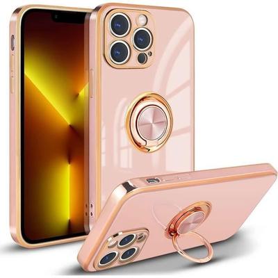 Защитный чехол - E.F.CONNECTION - для iPhone 13 Pro - Мягкий - Золотистая окантовка - Ударопрочный - Защита от царапин
