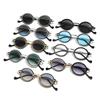 Uv400 Protection Small Round Sunglasses Trendy Metal Frame Punk Shades Driving Sun Glasses For Women & Men
