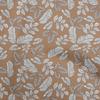 Cotton Flex Brown Fabric Tropical Line Drawing Leaf Sewing Material Print Fabric By The Yard 40 Inch