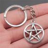 28 мм Кольцо для ключей Звезда Пентаграмма Луна Минималистичные Компоненты для украшений QY043