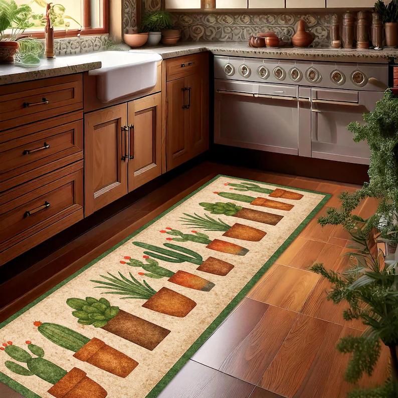 Бохо Цветочная Дорожка Ковер Винтажный Ботанический Ковер для Прихожей Вышитый Узор Цветы Листья Ковер Этнический Декор для Прихожей Восточный Ковер