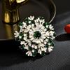 Women's Light Luxury Design Elegant Inlaid Zircon Snowflake Brooch Fashionable And Versatile Niche Design Sense Brooch