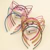 12pcs/set Girls Cat Ear Headbands Matte Cat Ears Headband Plastic Teeth Hairbands Family Decoration Party Hair Accessories
