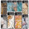 Fashion Gold Pink Geometric Marble Clear Phone Case For Samsung Z Flip 7 6 5 4 3 Galaxy ZFlip7 ZFlip6 ZFlip5 ZFlip4 ZFlip3 5G Pr