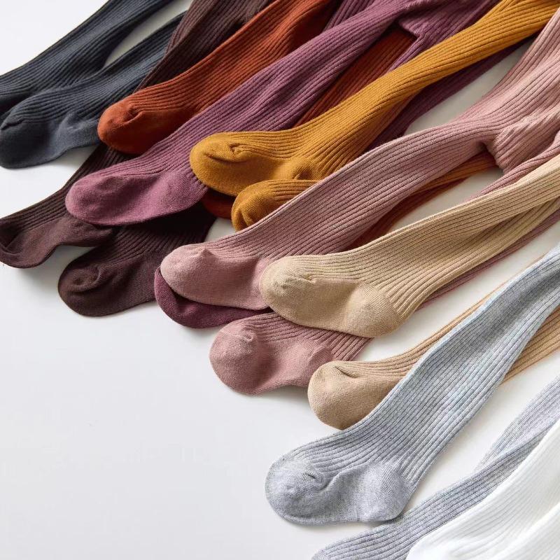 Детские колготки зима-осень однотонные мягкие хлопковые толстые теплые колготки для маленьких девочек плотные колготки для новорожденных мальчиков и девочек одежда