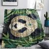 Gorgeous Jaguar Panda Zebra Print Flannel Blanket,High quality Comfortable for All Seasons,Home Decor,Warmth and Comfort,Perfect for Christmas Gifts