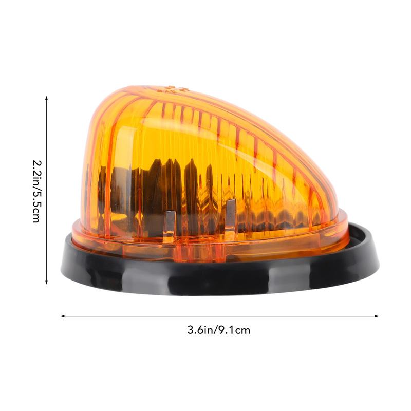 Top Clearance Running Light Waterproof 12V Amber Lens Cab Marker Light Fit Enhanced Visibility for Yacht for RV