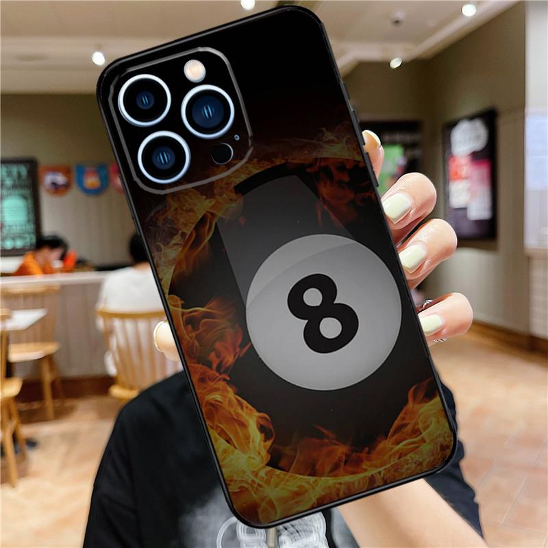 Мяч для бильярда Снукер Мягкий чехол для iPhone 16 15 Pro Max 14 Plus 13 12 Mini 11 XS Max X XR 7 8 Задняя крышка