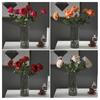 Artificial Rose Flower Fake Real Touch Rose with Stem Big Bloom Rose Branches for Wedding Bouquet Party Valentine's Day Floral