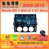 Для Mazda MX-5 MX5 III 3 NC Miata 2008-2015 Android 14 Carplay Auto Автомобильная магнитола Мультимедийный видеоплеер GPS Стерео 2din Головное устройство