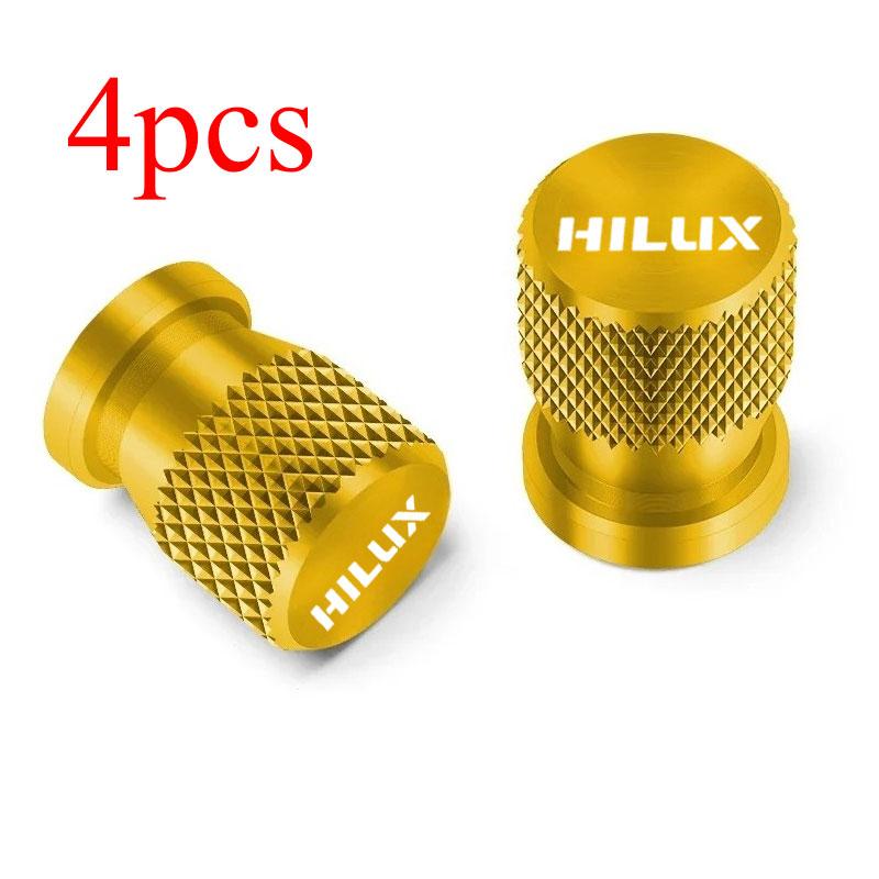 QECB8 4pcs For TOYOTA HILUX Car Wheel Tire Valve Caps Tyre Stem Covers Airdust Waterproof Accessories