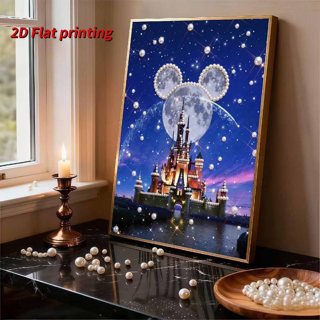 Disney Набор для рисования «Замок Микки и Минни» Сделай сам Подарок Украшение для дома Картина из искусственных драгоценных камней Искусство