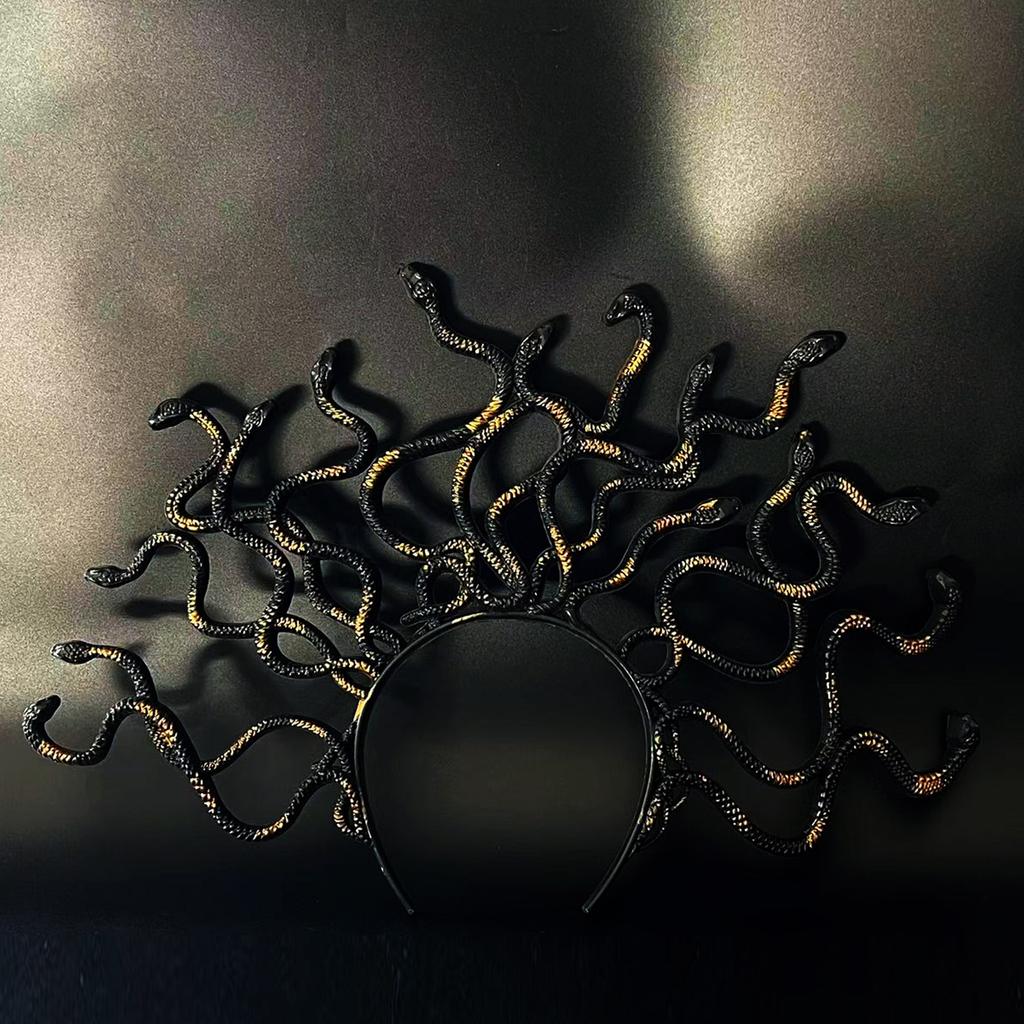 Headband Wearable Snake Hairband Cosplay Costume Novelty Medusa Snake Hairband for Adult Masquerade Headwear