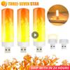 USB светодиодный ночник с пламенем, мигающие свечи, для внешнего аккумулятора, эффект освещения для кемпинга, лампа для книг, внутреннее освещение для спальни