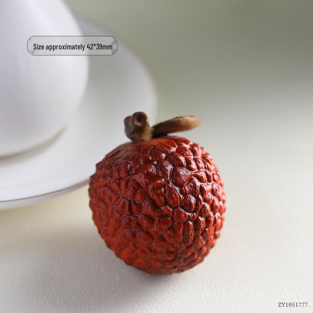 Фиолетовый сандал личи вэньвань ручная игрушка: Изделие из агарового дерева для офисного чайного столика.